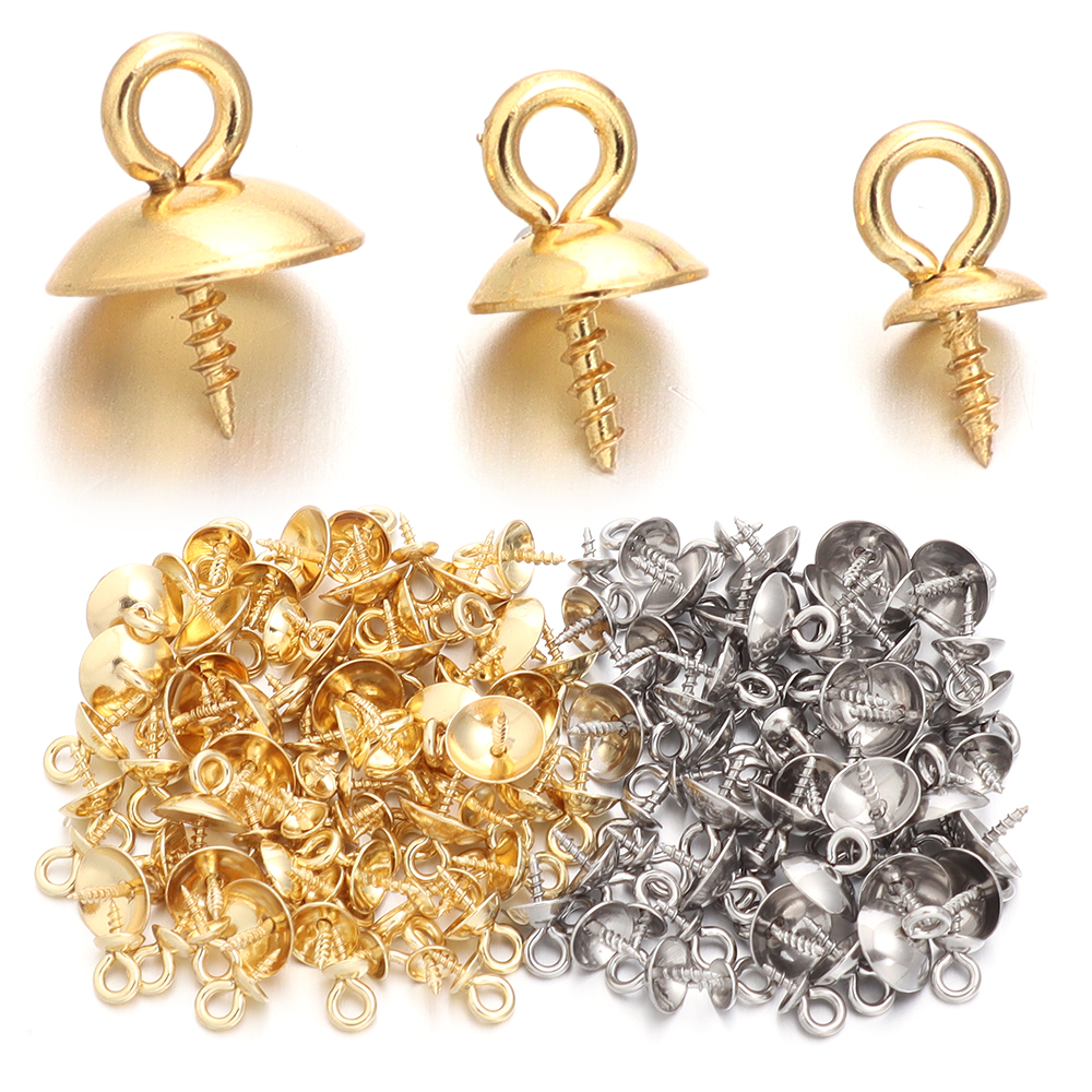 Jewelry Making Rivets - 20pcs Stainless Steel Screw Eye Pins