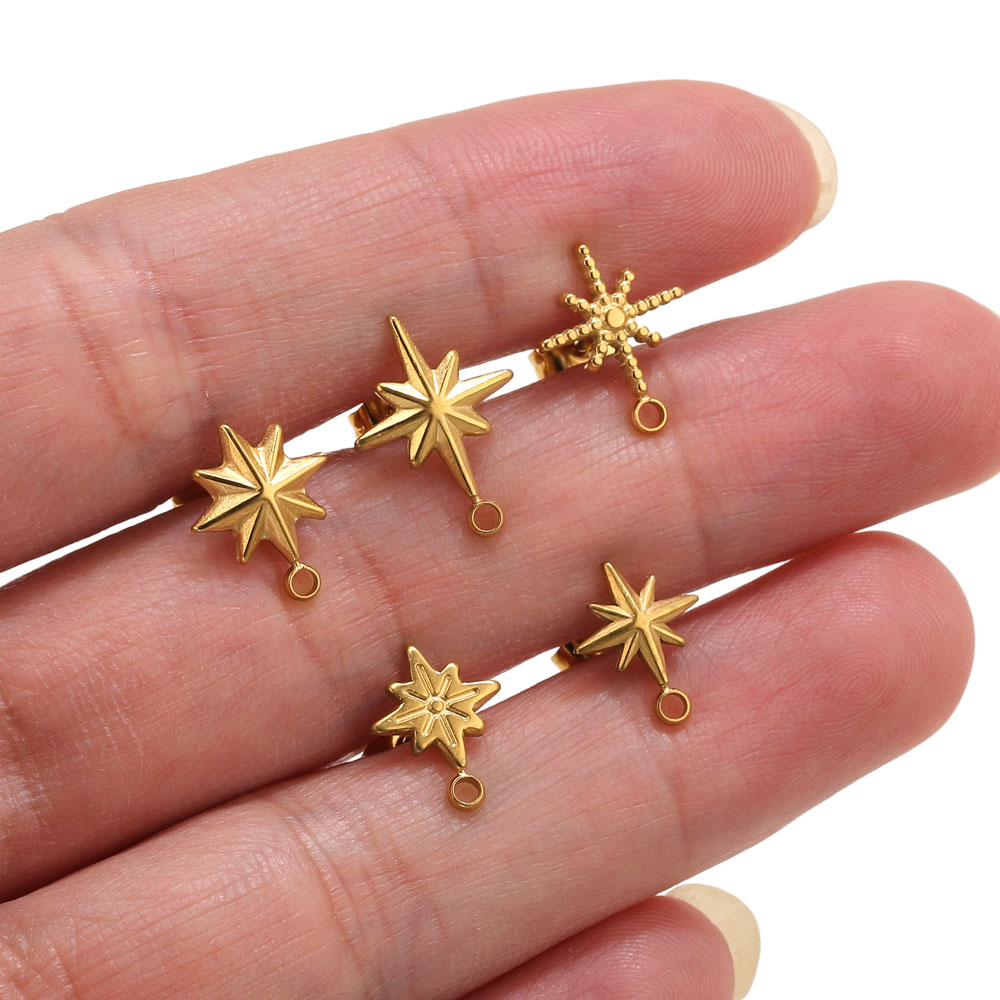 6pcs Stainless Steel Star Earr - Jewelry Making Tools recensione e prezzo