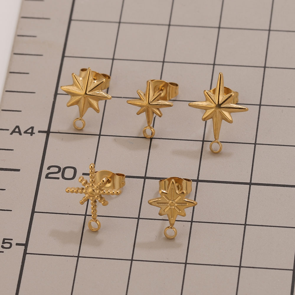 6pcs Stainless Steel Star Earr - Jewelry Making Tools recensione e prezzo