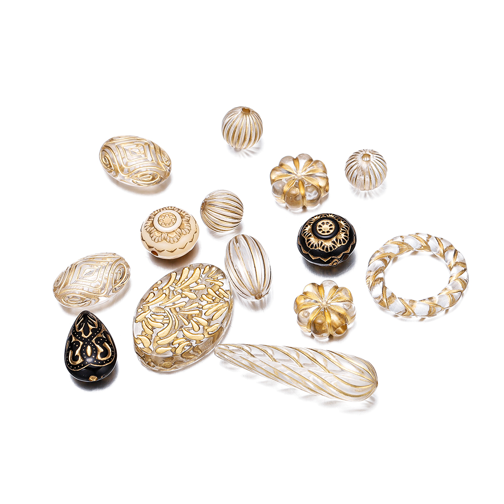 20Pcs Exquisite Acrylic Gold C - Jewelry Making Drawing recensione e prezzo