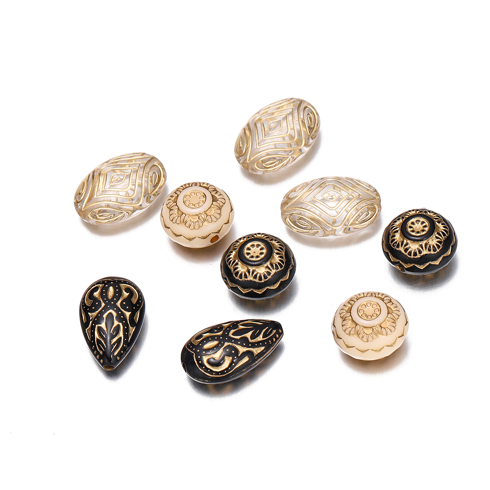 20Pcs Exquisite Acrylic Gold C - Jewelry Making Drawing recensione e prezzo