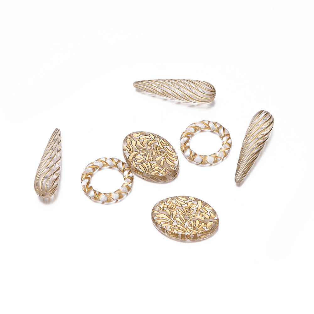 20Pcs Exquisite Acrylic Gold C - Jewelry Making Drawing recensione e prezzo
