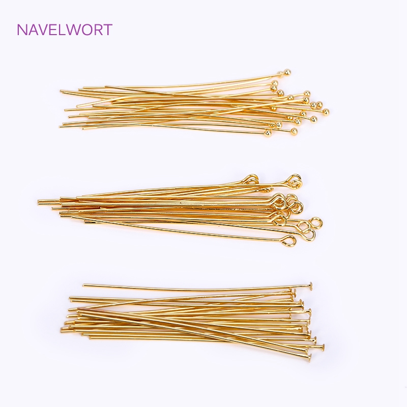 50pcs/Lot 18K Gold Plated Pins - Jewelry Making Rivets recensione e prezzo