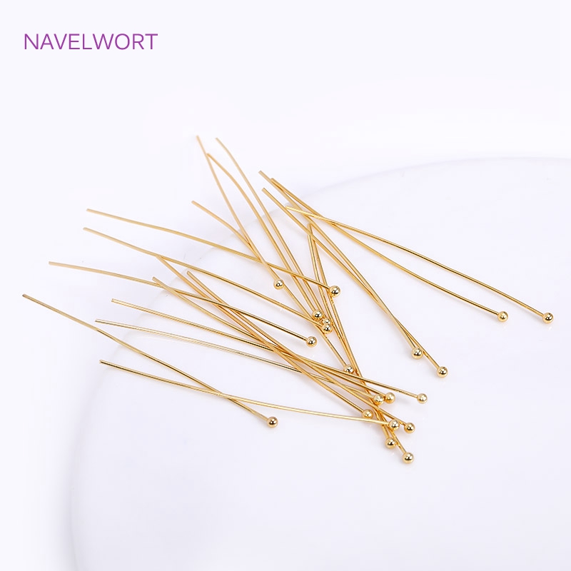 50pcs/Lot 18K Gold Plated Pins - Jewelry Making Rivets recensione e prezzo