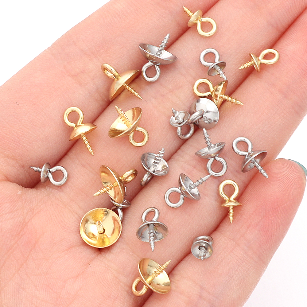 20pcs Stainless Steel Screw Ey - Jewelry Making Rivets recensione e prezzo