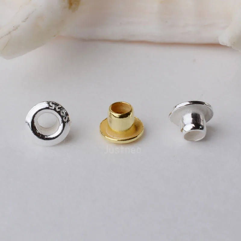 925 Sterling Silver Grommet Ey - Jewelry Making Rivets recensione e prezzo